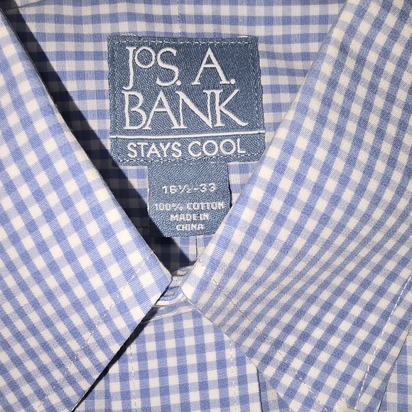 Jos. A. Bank Stays Cool Mens Long Sleeve Shirt Sz Large - Picture 2 of 4